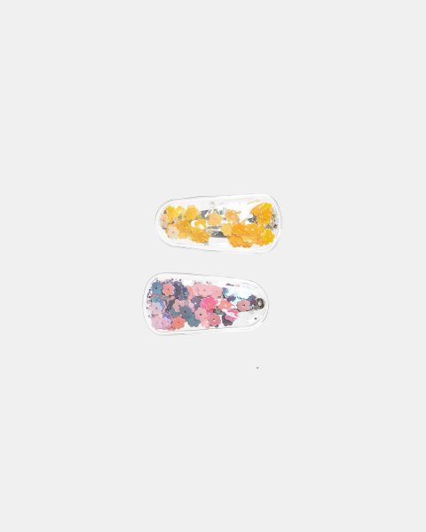 Hair clip transparent with confetti