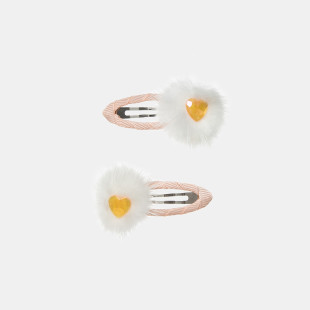 Hair clip decorated with hearts