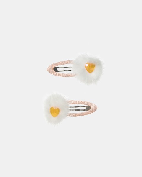 Hair clip decorated with hearts