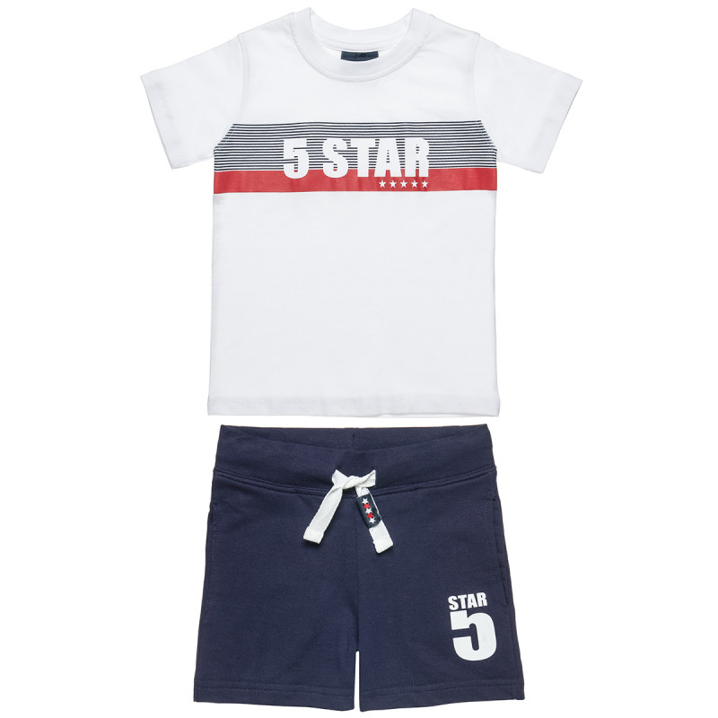 Σετ Five Star μπλούζα με στάμπα και βερμούδα (12 μηνών-5 ετών)
