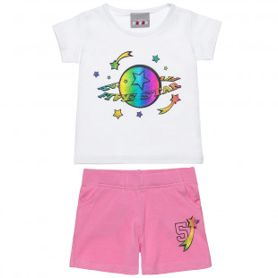 Σετ Five Star μπλούζα με foil τύπωμα και σορτς (12 μηνών-5 ετών)