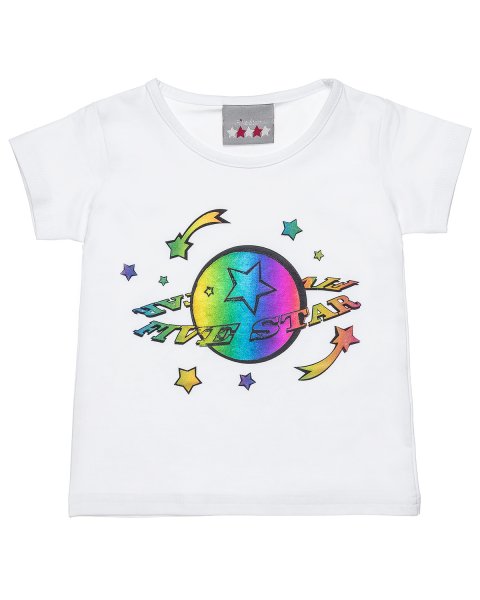 Set Five Star blouse with foil print and sorts (12 months-5 years)