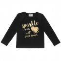 Long sleeved top with foil metallic print (12 months-5 years)