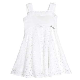 Dress with cutwork embroidery (6-16 years)