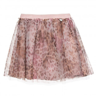 Skirt with tulle and leopard print (2-5 years)