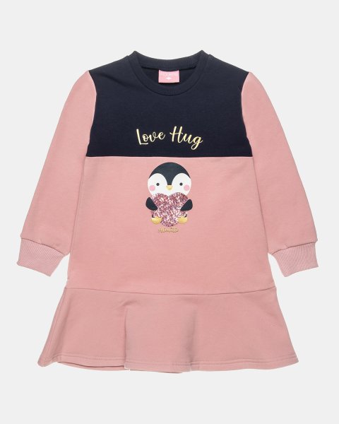 Dress cotton fleece blend with sequins (12 months-5 years)