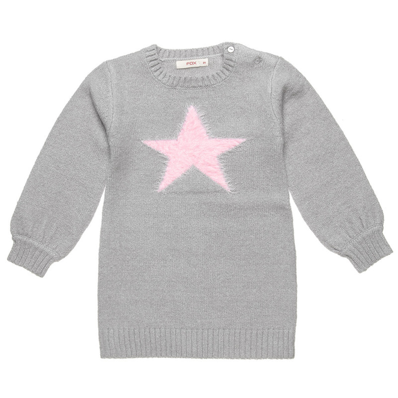 Woven dress with star design (12 months-3 years)