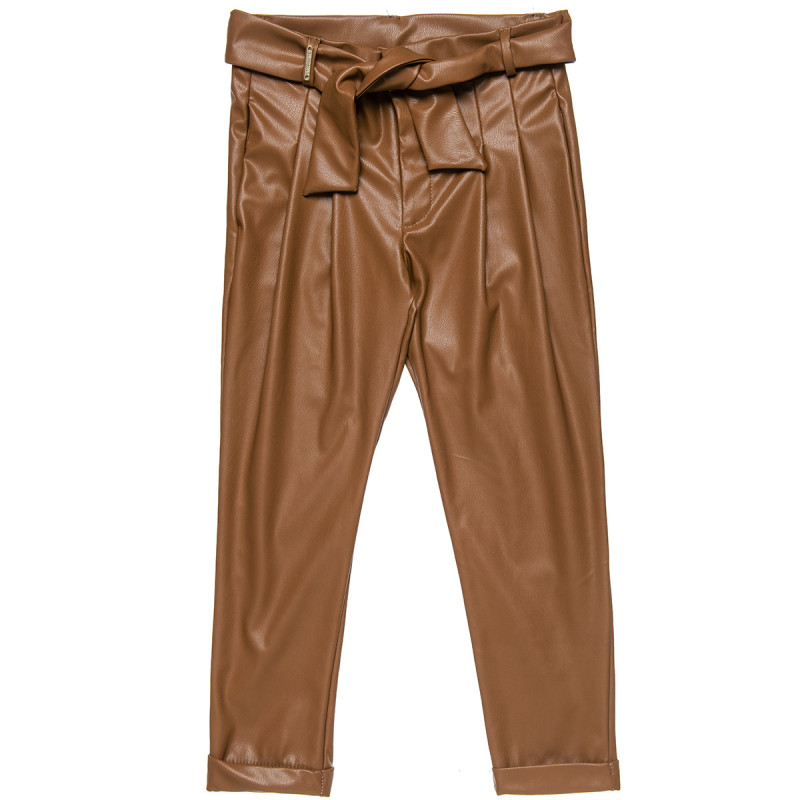 Leather pants with belt (6-14 years)