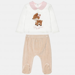 Set velour with embroidery (3-12 months)