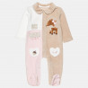 Babygrow velour with embroidery (1-12 months)