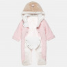 Pramsuit with embroidery and fur details (1-12 months)