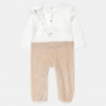 Babygrow velour with ruffles and fur detail (1-12 months)