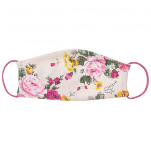 Mask fabric with floral print (3-7 years)