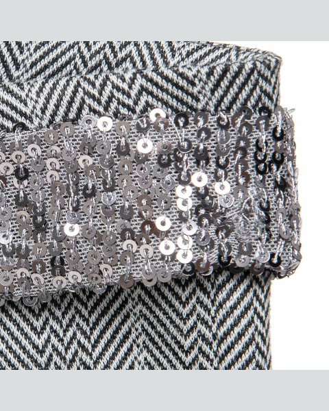 Trousers pied de poule fabric and detachable belt (6-14 years)