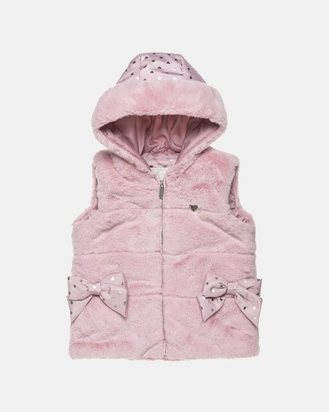 Vest jacket with faux fur (12 months-5 years)