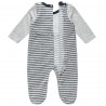 Babygrow velours stripped (1-9 months)