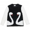 Knitted Jumber moher fabric and design with swans (6-14 years)