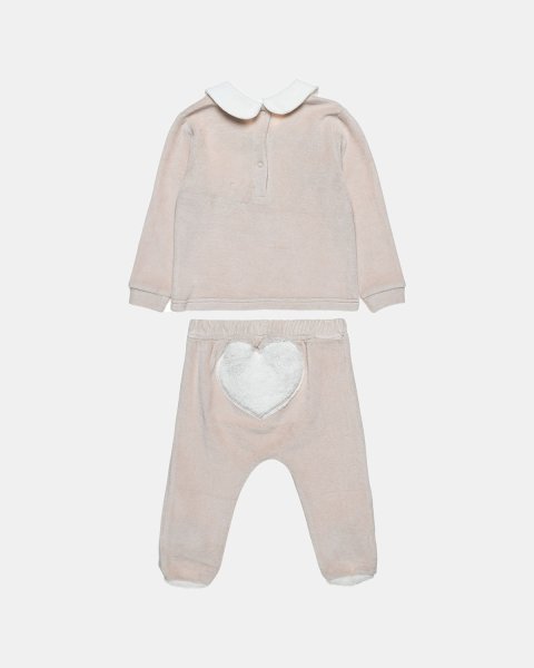 Set velour Tender Comforts with emboidery and headband (3-12 months)