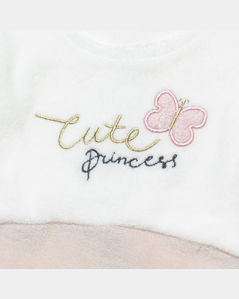 Babygrow velour with embroidery (1-12 months)