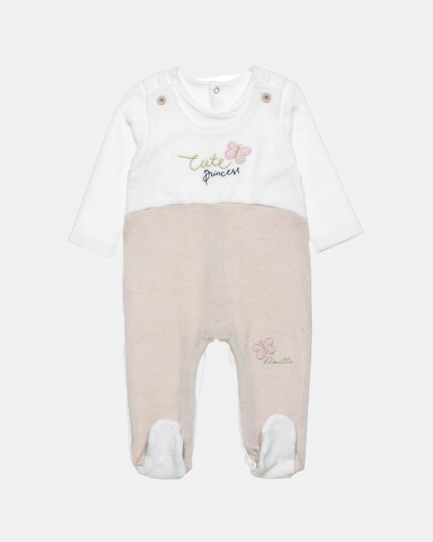 Babygrow velour with embroidery (1-12 months)