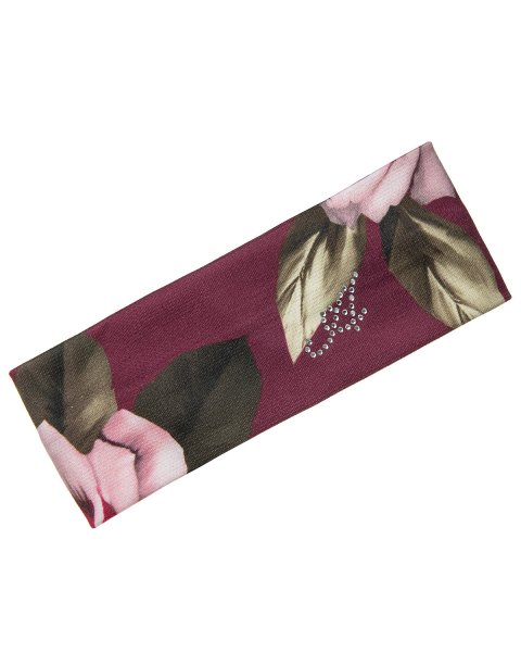 Κορδέλα μαλλιών με floral print και στρας (1-4 ετών)