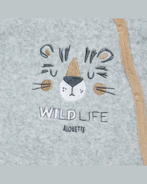 Babygrow velour with embroidery (1-12 months)