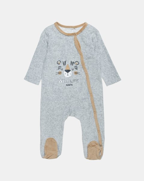 Babygrow velour with embroidery (1-12 months)
