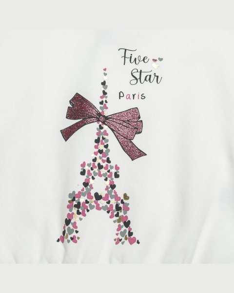 Tracksuit Five Star cotton fleece blend with glitter details (12 months-5 years)