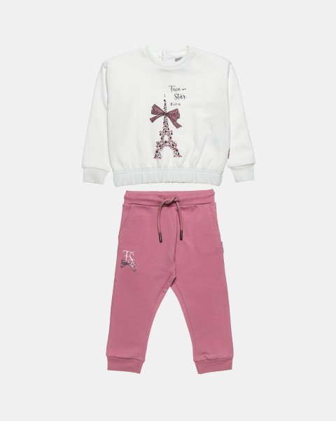 Tracksuit Five Star cotton fleece blend with glitter details (12 months-5 years)
