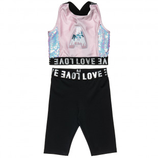 Set crop top with biker leggings (6-16 ετών)
