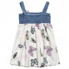 Dress with denim details and butterfly design (18 months-5 years)