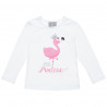 Μπλούζα με σχέδιο Flamingo με glitter και στρας (12 μηνών-5 ετών)