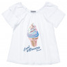 Sequin top with frilled shoulders (6-14 years)
