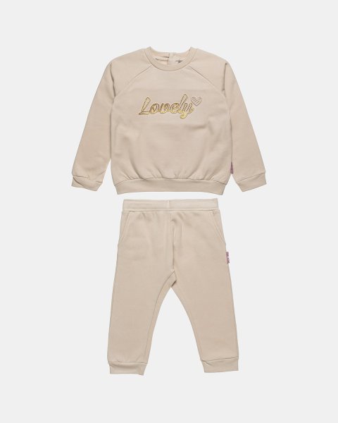 Tracksuit cotton fleece blend Five Star with embossed glitter design (18 months-5 years)
