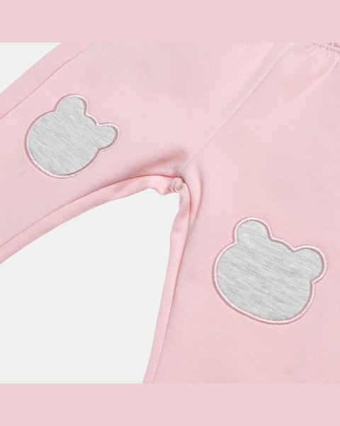 Set cotton fleece blend Tender Comforts with glitter details (3-18 months)