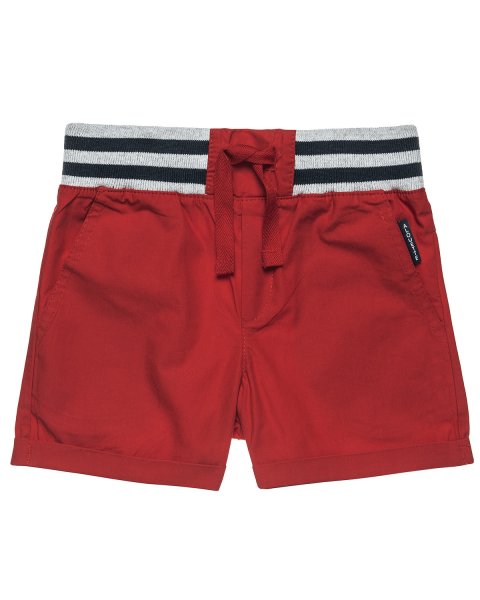 Cotton shorts with elasticated waist and side pockets (12 months-5 years)