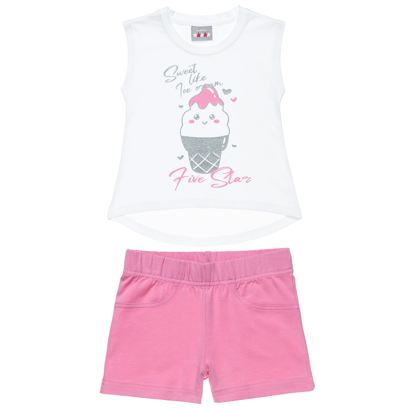 Five Star set top with glitter print and shorts (12 months-5 years)