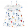 Cotton dress with broderie collar and butterfly pattern (12 months-5 years)