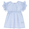 Dress with frilled shoulders and pineapple print (6-12 years)