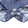 Denim babygrow with frilled shoulders and ladybug print (1-9 months)
