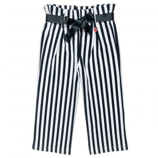 Navy stripe print trousers (6-14 years)