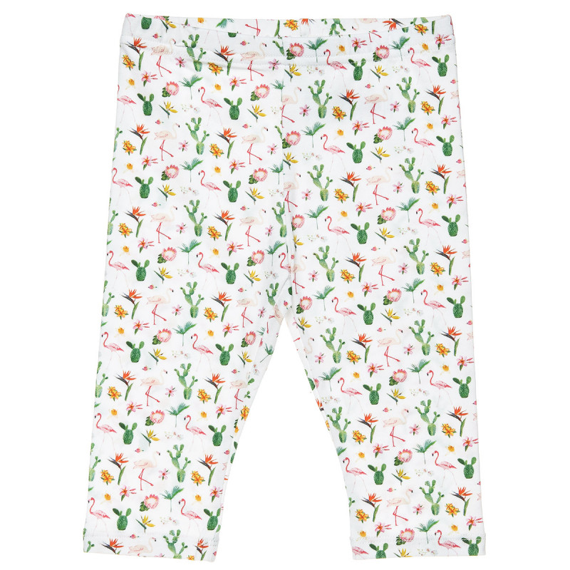 Κολάν με all over μοτίβο flamingo και λουλούδια (2-5 ετών)