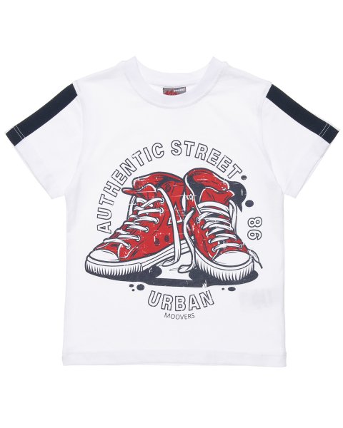 Μπλούζα απο 100% cotton και σχέδιο sneakers (6-16 ετών)