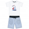 Set t-shirt with print and stripe shorts (3 months-2 years)