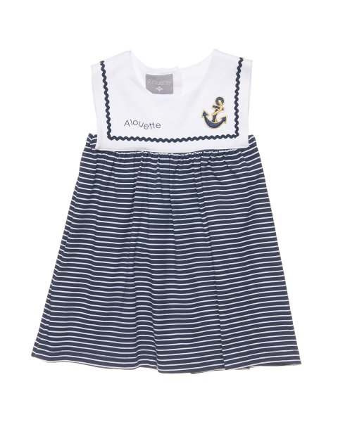 Navy look dress (9 months-5 years)