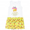Dress with open back, print pineapple sequin and glitter detail (6-14 years)