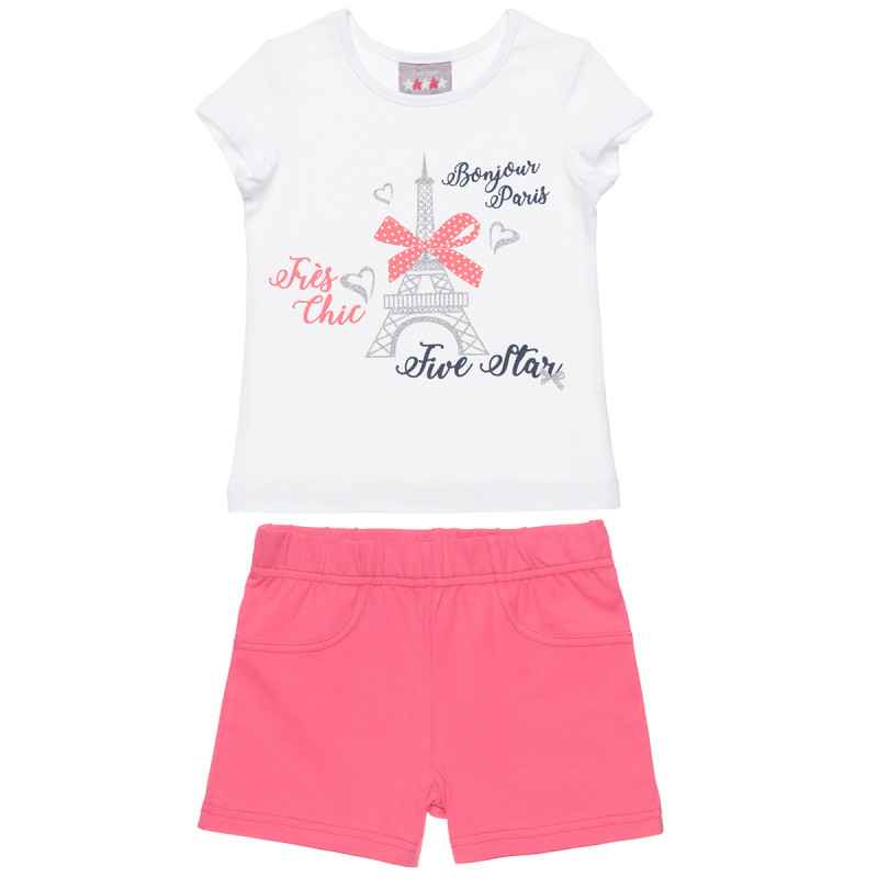 Set Five Star with glitter print detail and shorts (12 months-5 years)
