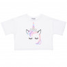 Crop top with foil detail print (6-16 years)