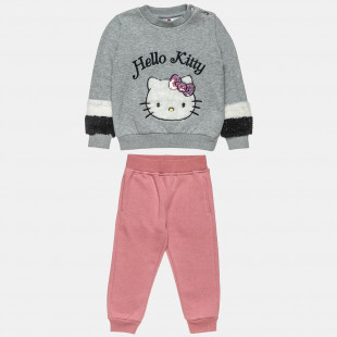 Tracksuit Hello Kitty cotton fleece blend with faux fur details (2-8 years)