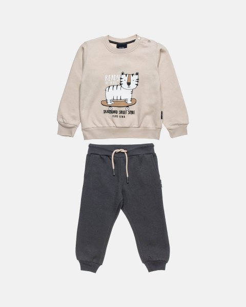 Tracksuit cotton fleece blend Five Star with embossed details (12 months-5 years)